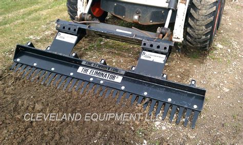 eliminator rake for skid steer|loegering eliminator landscape rake.